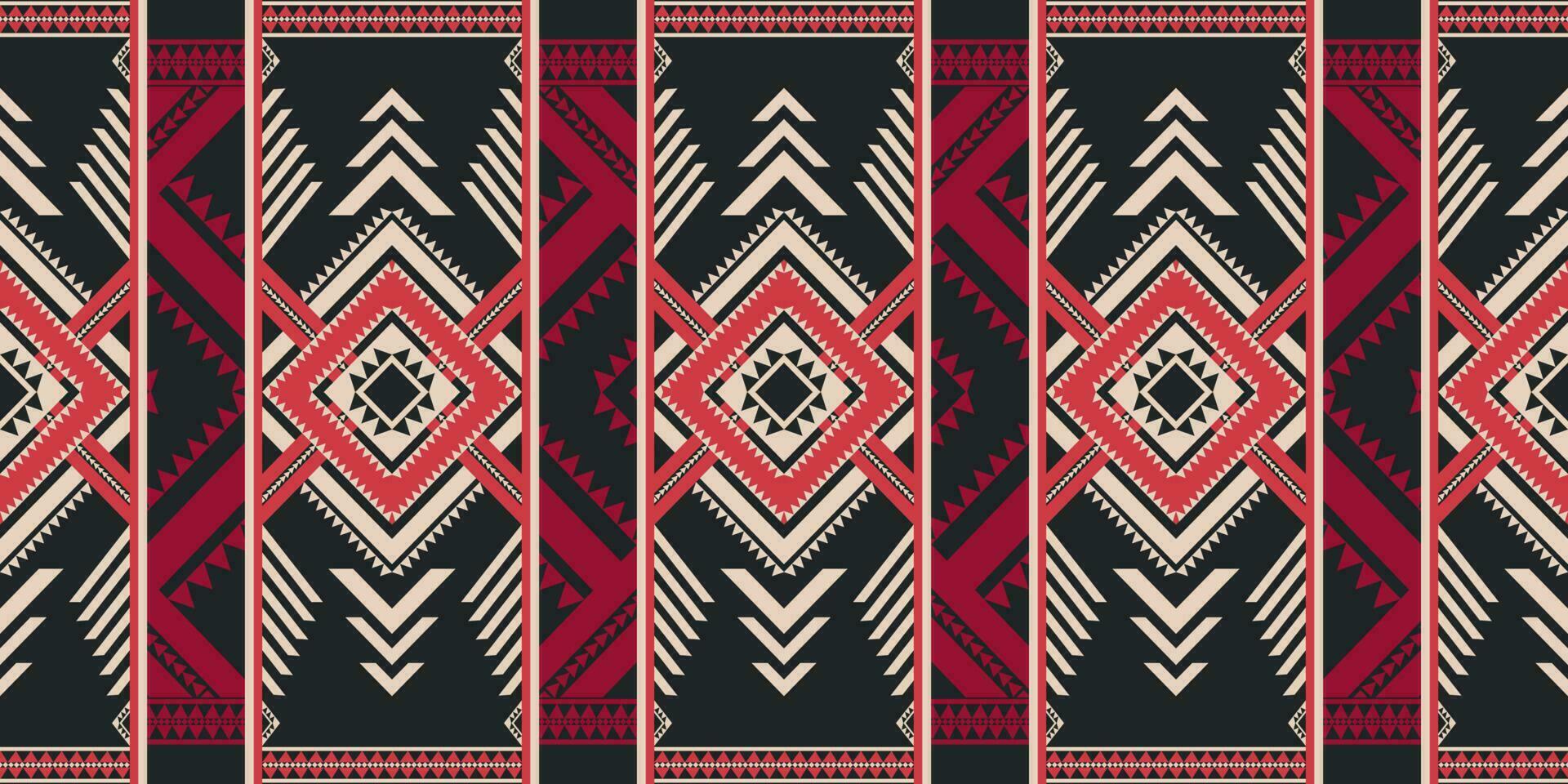 Hem golv dekorationer etnisk geometrisk mönster design. aztec navajo geometrisk form sömlös mönster. etnisk sydväst mönster använda sig av för matta, matta, matta, gobeläng, Övrig textil- element. vektor