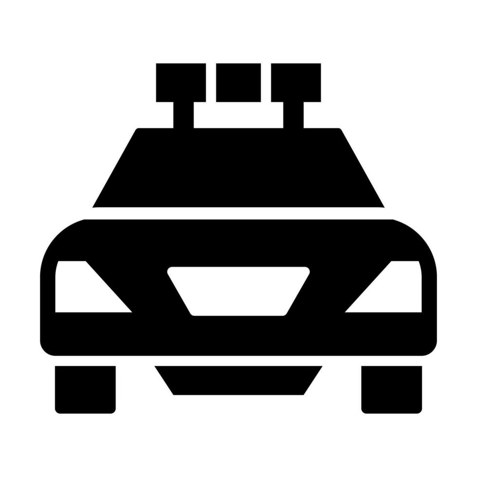 Polizei Auto Vektor Glyphe Symbol Design