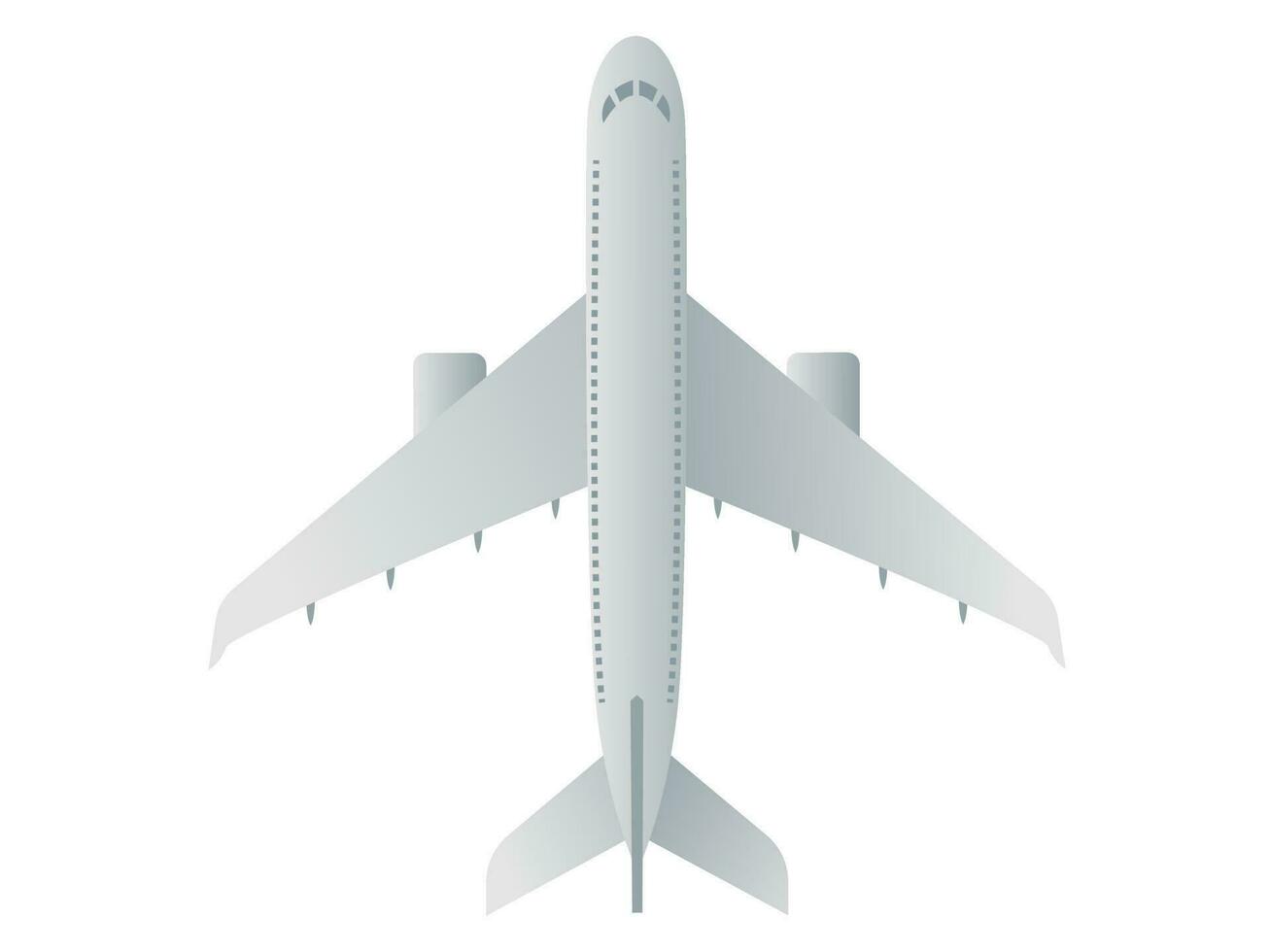 3d flygplan topp se vektor illustration