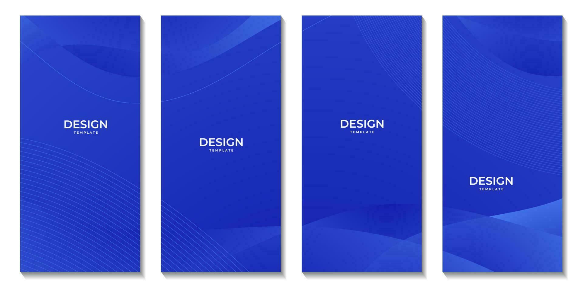 uppsättning av broschyrer blå Vinka bakgrund för företag vektor