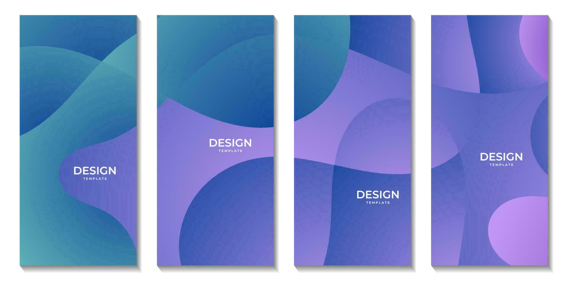 uppsättning av broschyrer med abstrakt konst färgrik Vinka bakgrund vektor