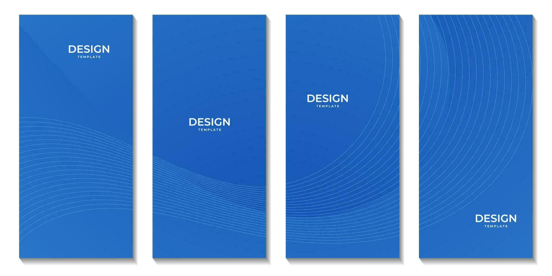 uppsättning av broschyrer. abstrakt blå Vinka bakgrund för företag vektor