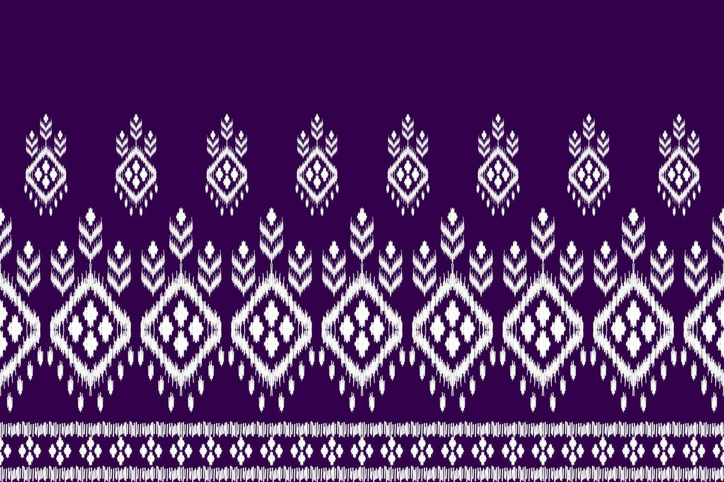 grenze ethnisch ikat muster kunst. Volksstickerei und mexikanischer Stil. Aztekischer geometrischer Ornamentdruck. vektor