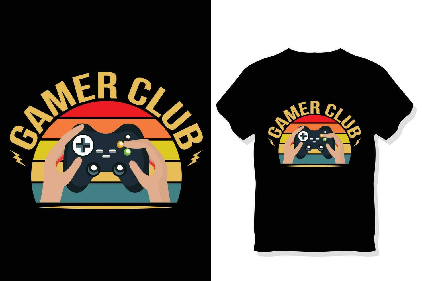 gamer t-shirt design vektor