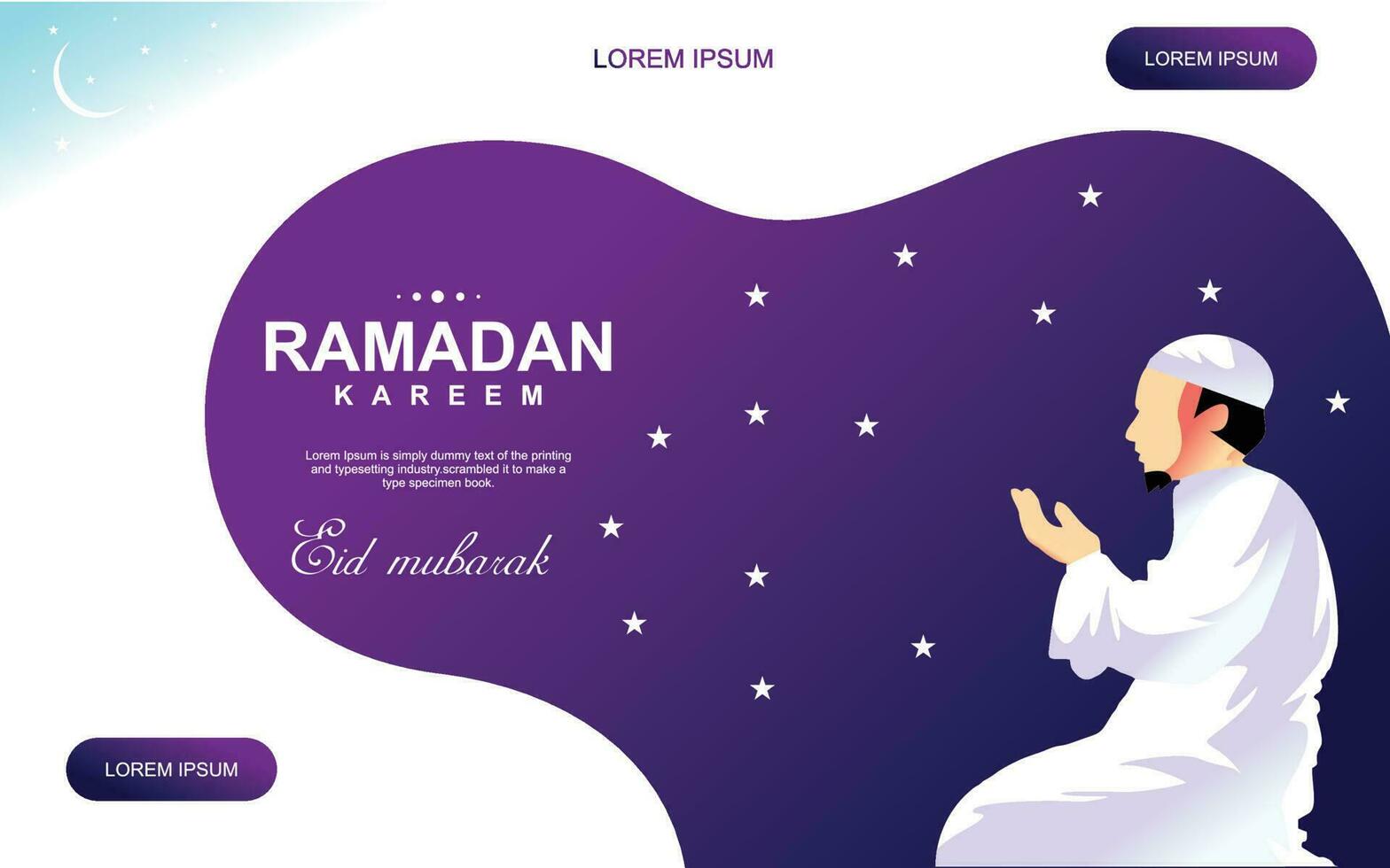 ramadan social media posta vektor dekoration islamic religiös festival och eid Ramzan kareem mubarak