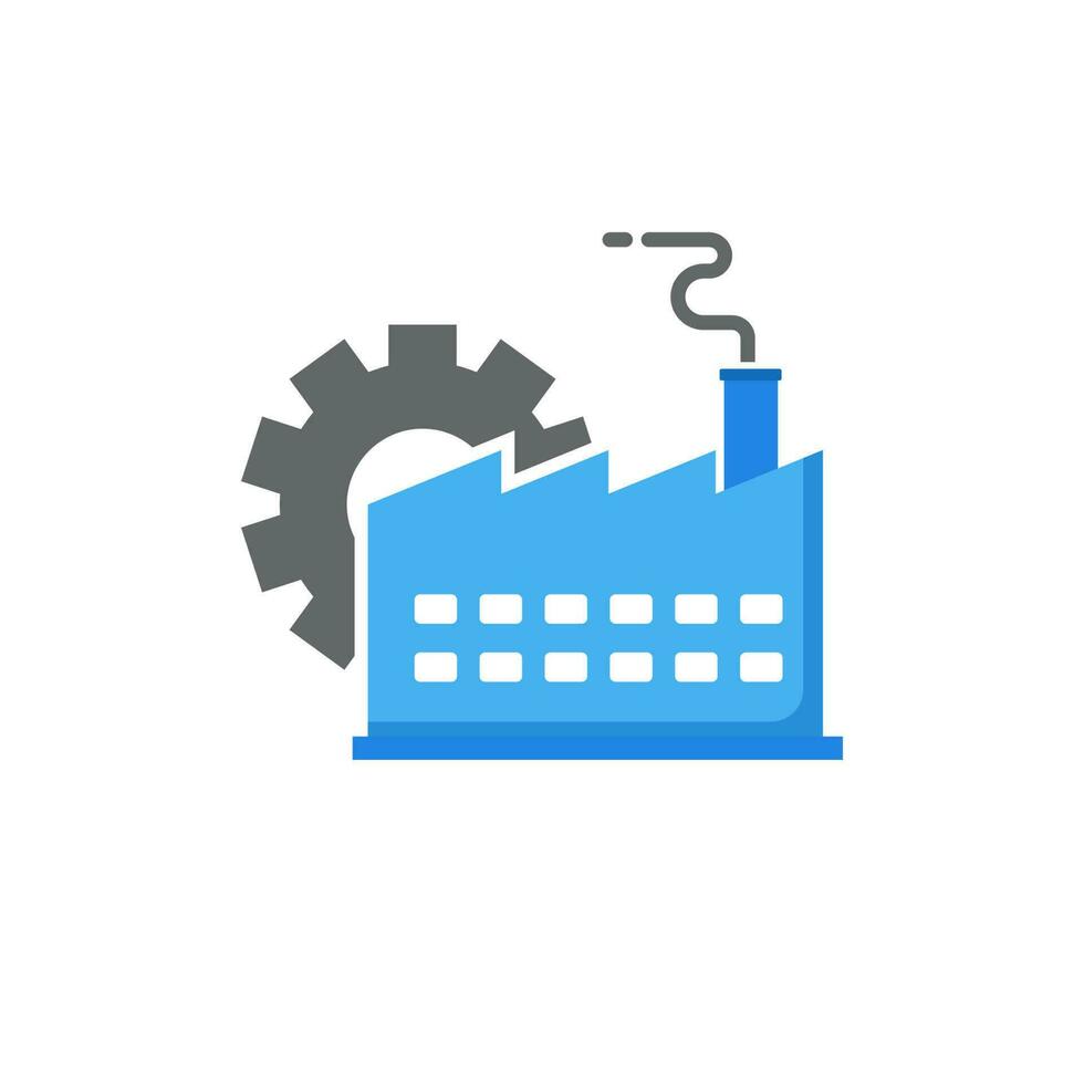tillverkning ikon med platt stil isolerat på vit bakgrund vektor