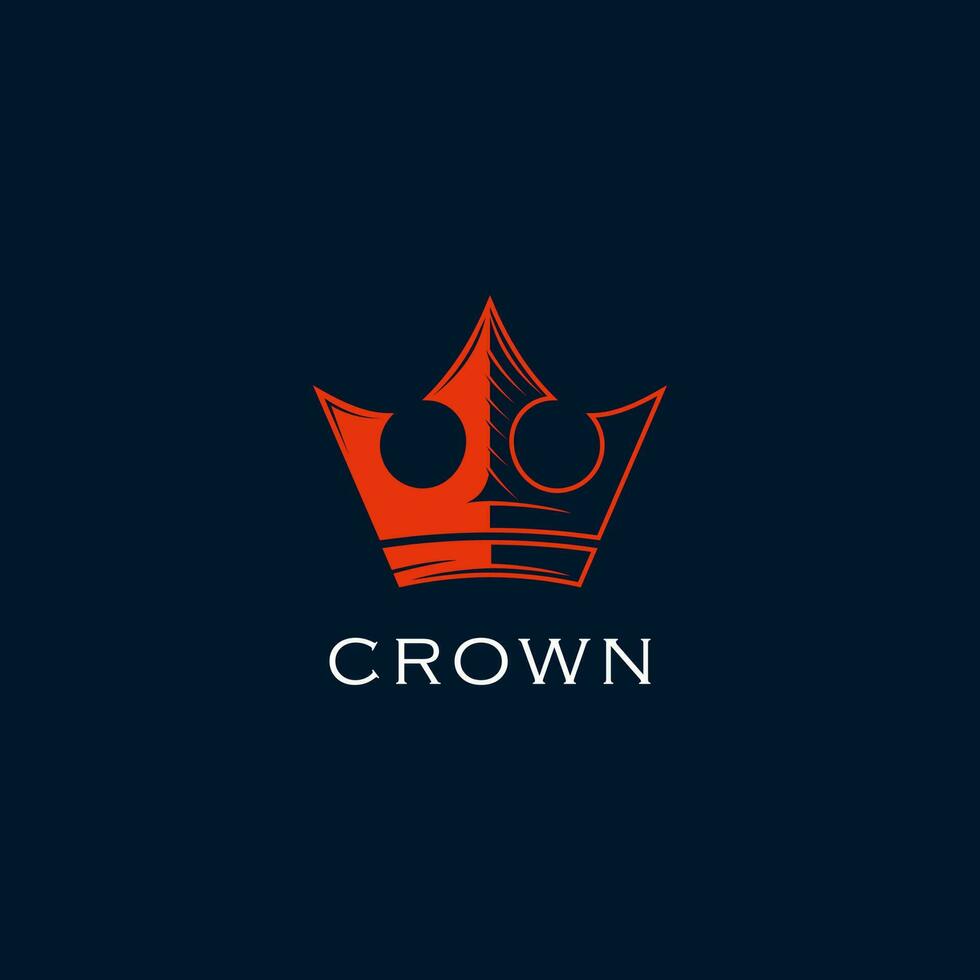 Krone Logo Symbol. königlich König Symbol. modern Luxus Marke Element unterzeichnen. geeignet zum Ihre Design brauchen, Logo, Illustration, Animation, usw. vektor