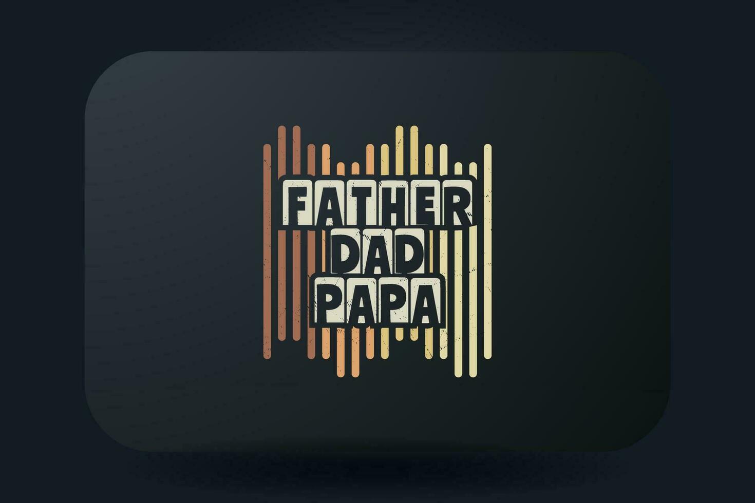 Väter Tag T-Shirt Design Vater Papa Papa vektor