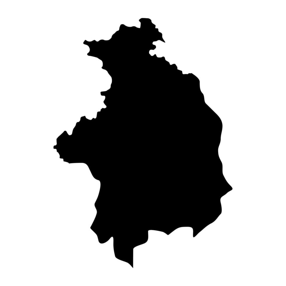 Kosovska Mitrovica Kreis Karte, administrative Kreis von Serbien. Vektor Illustration.