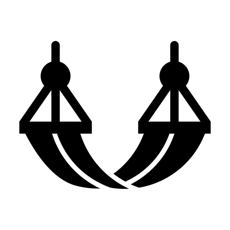 Hängematte Vektor Glyphe Symbol Design