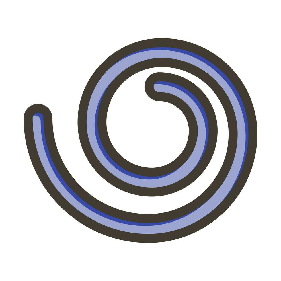 Spiral- Vektor dick Linie gefüllt Farben Symbol Design