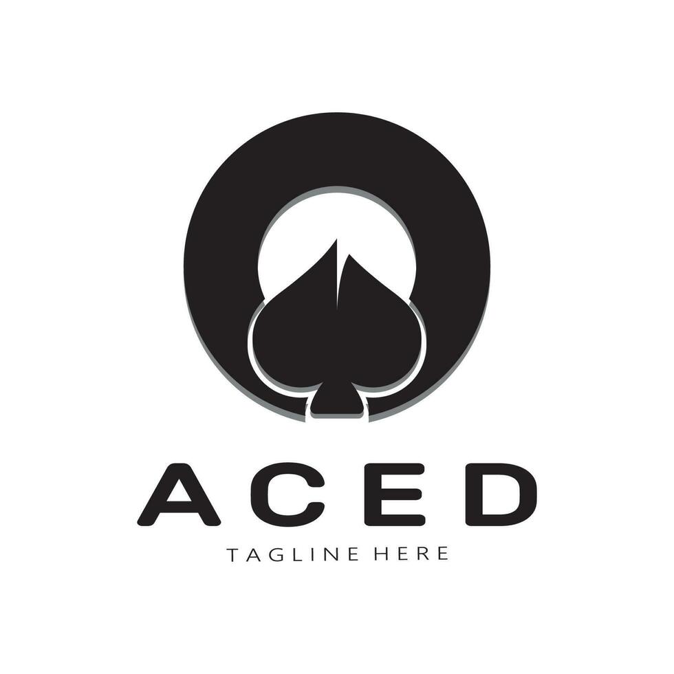 As Logo Design zum Kasino Poker App Spiele Vektor