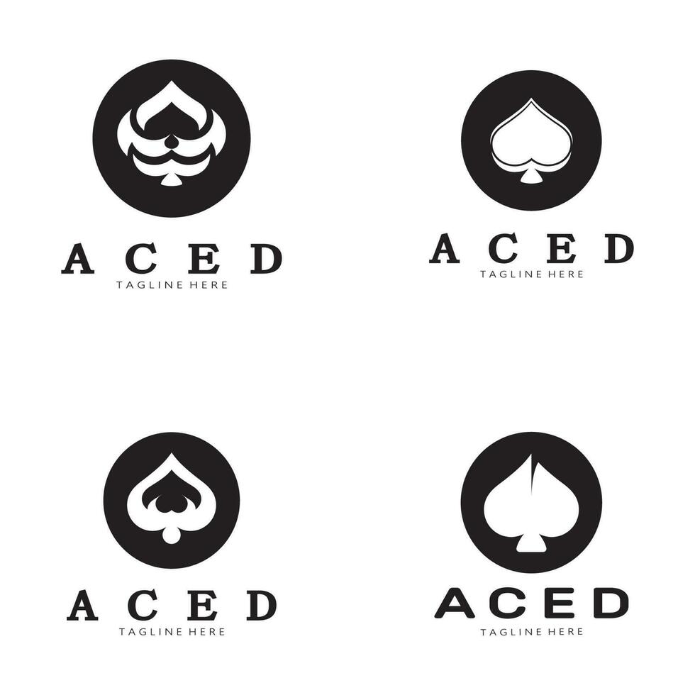 ess logotyp design för kasino poker app spel vektor