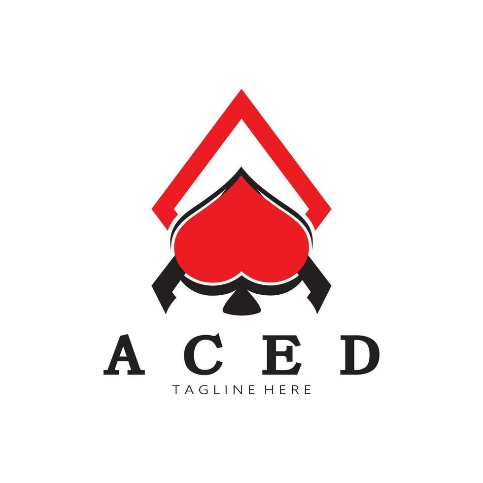 As Logo Design zum Kasino Poker App Spiele Vektor