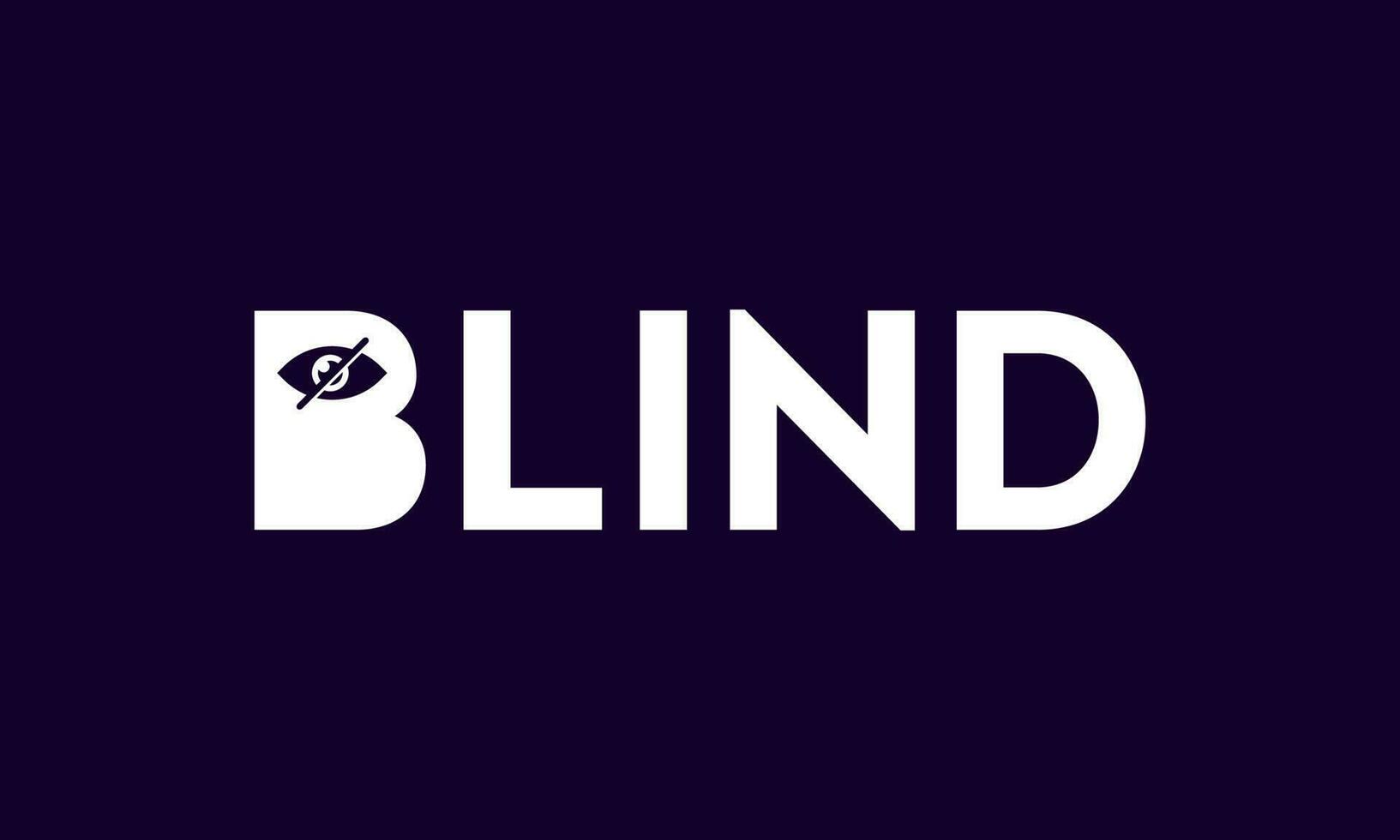 blind Typografie Text Logo Design. blind typografisch Wort Logo Vektor Design zum Geschäft Unternehmen.