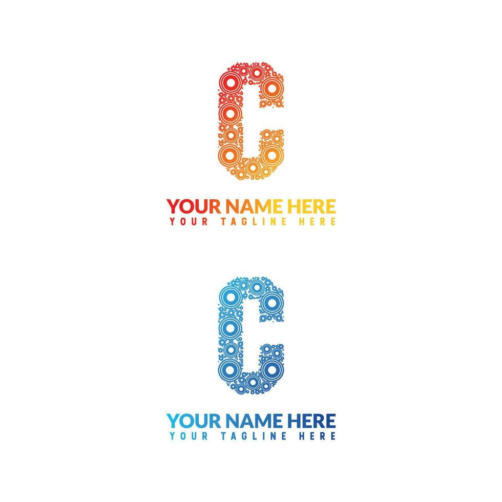 c Brief Logo oder c Text Logo und c Wort Logo Design. vektor