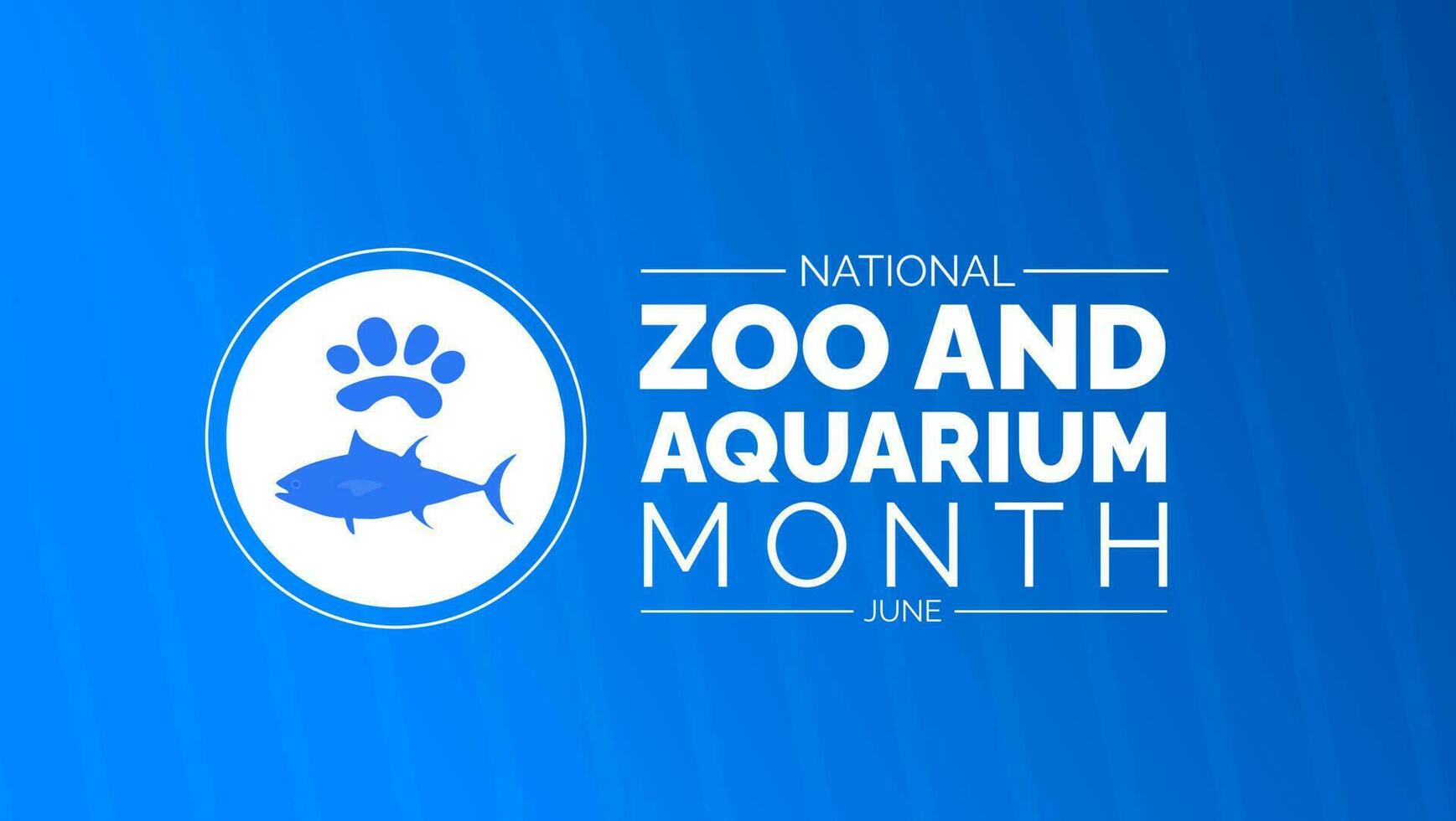 nationell Zoo och akvarium månad bakgrund eller baner design mall berömd i juni. vektor illustration.
