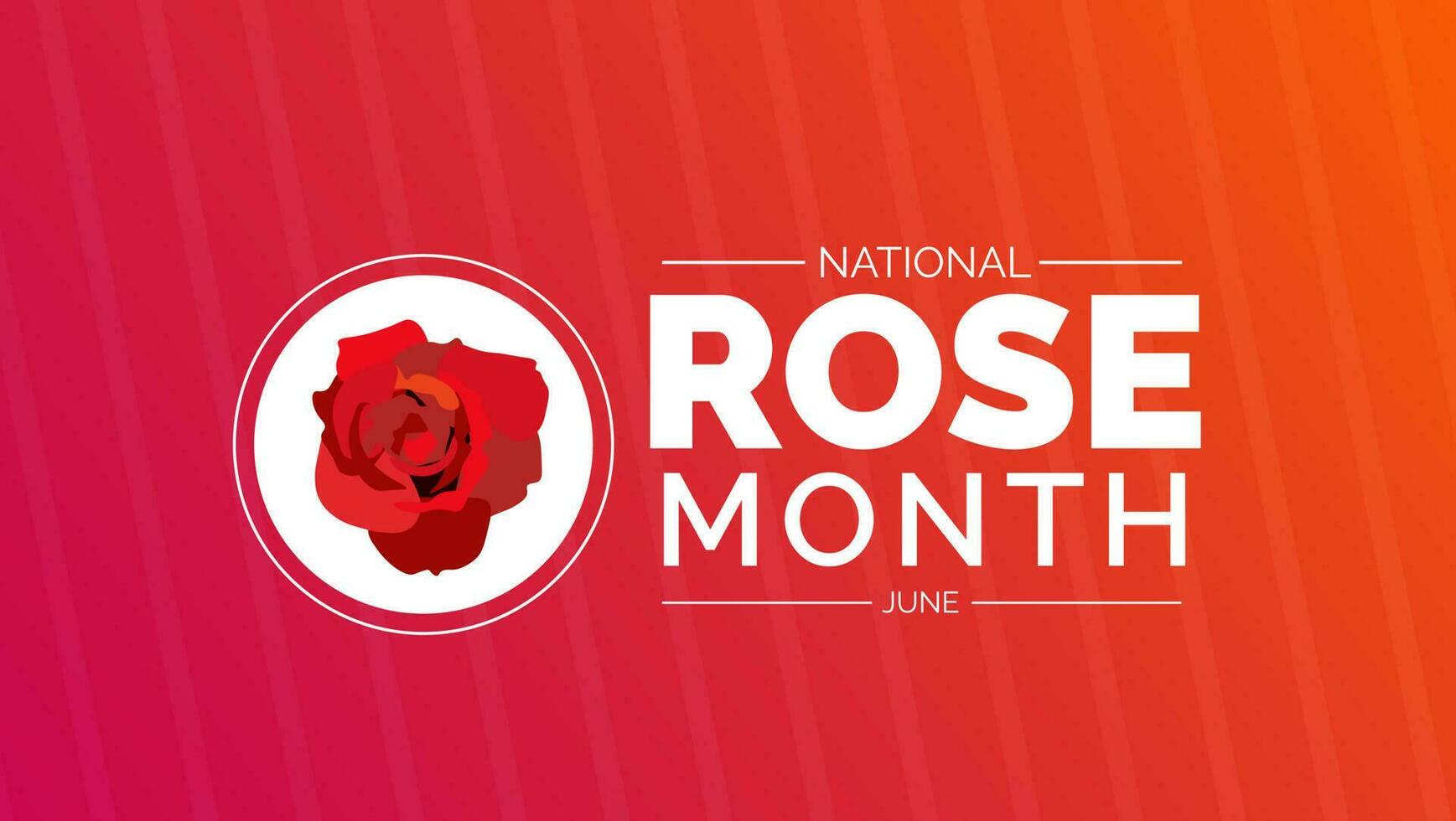 National Rose Monat Hintergrund oder Banner Design Vorlage gefeiert im Juni. Vektor Illustration.