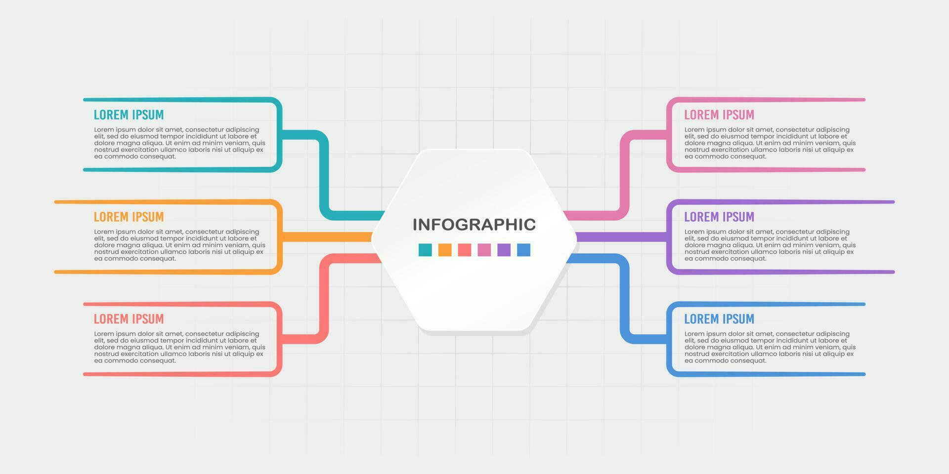 Geschäft Organogramm Diagramm Infografiken Struktur Management. Organisation, Planung, Verstand Karte. Vektor Illustration.