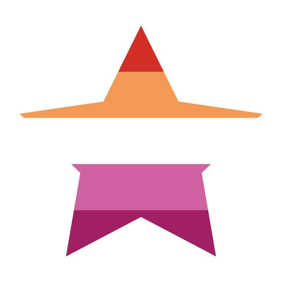 lesbisk stolthet flagga. HBTQ symbol vektor