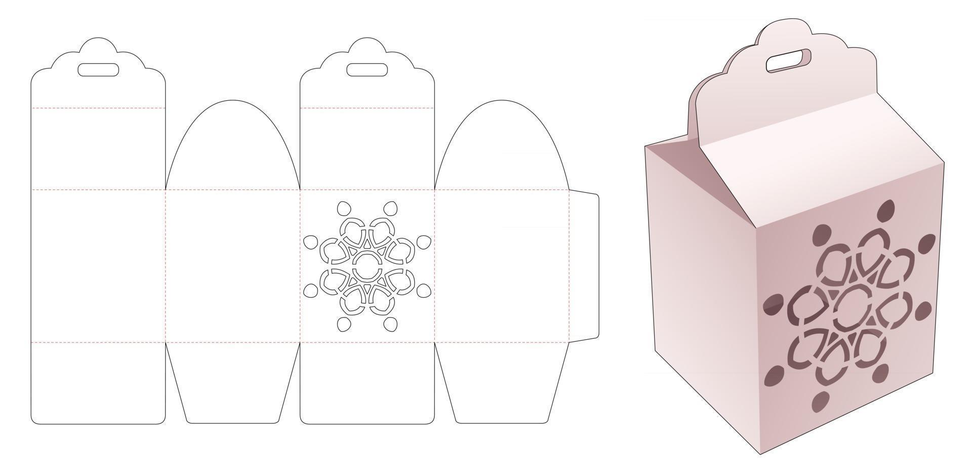 Griffverpackung mit Luxusschablone gestanzte Schablone vektor