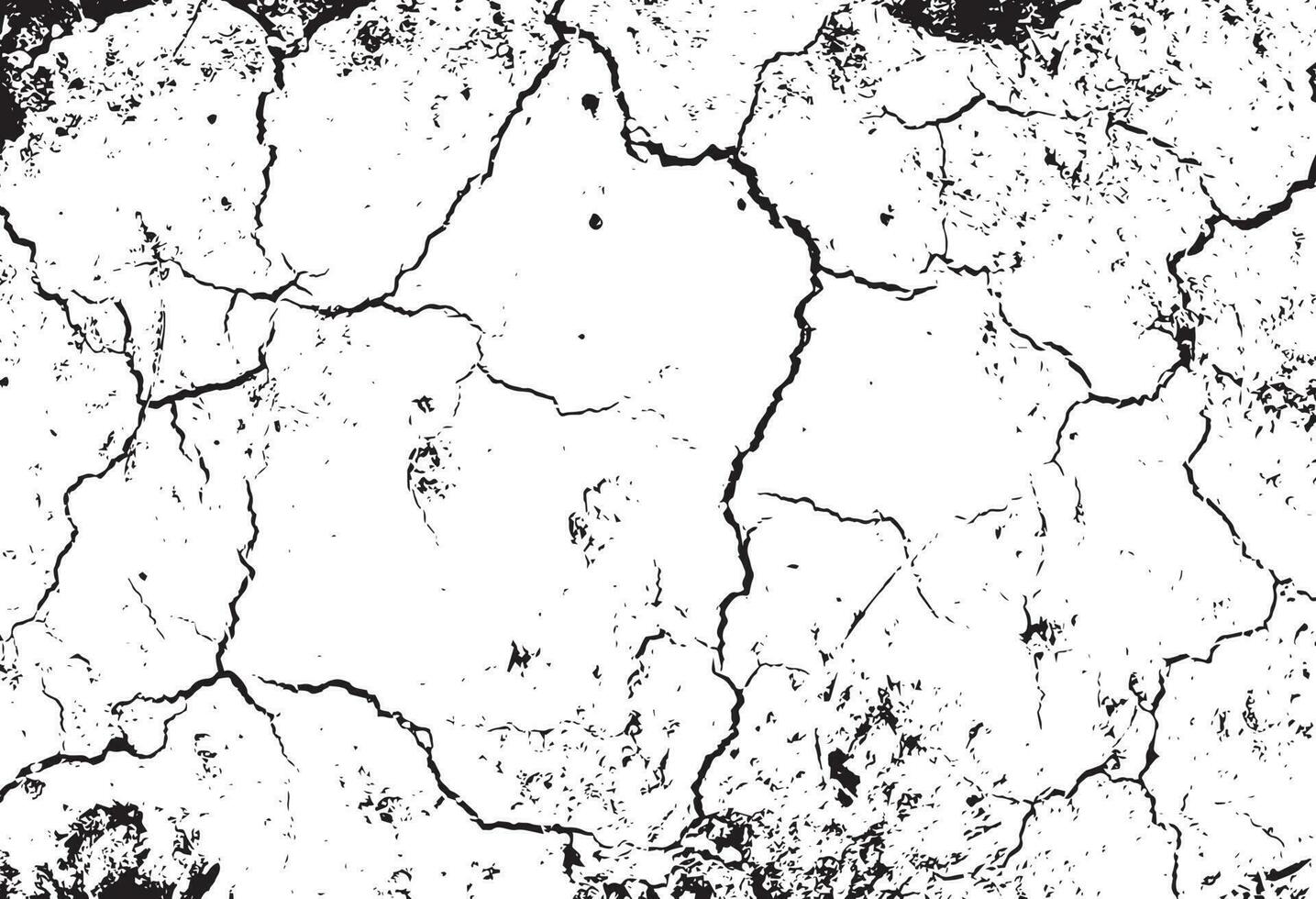 svart grunge effekt på vit bakgrund, knäckt jord, jord ångest textur, skada textur, repa textur, grunge textur för täcka över design extra effekt, vektor