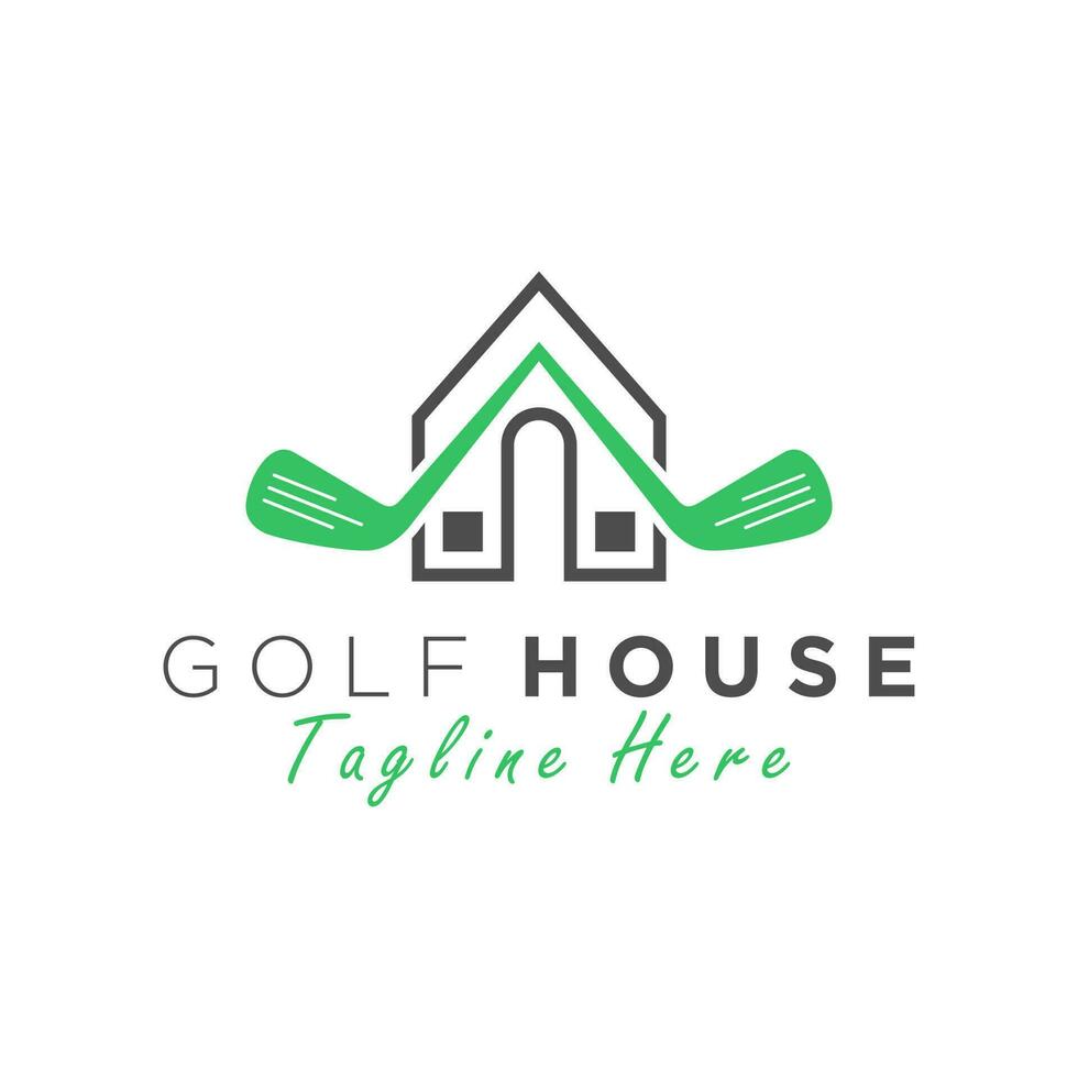 golf hus vektor illustration logotyp