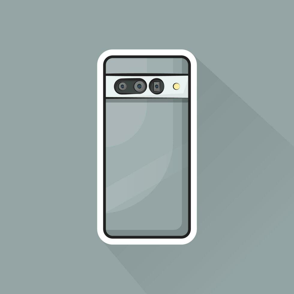 Illustration Vektor von grau Telefon zurück im eben Design