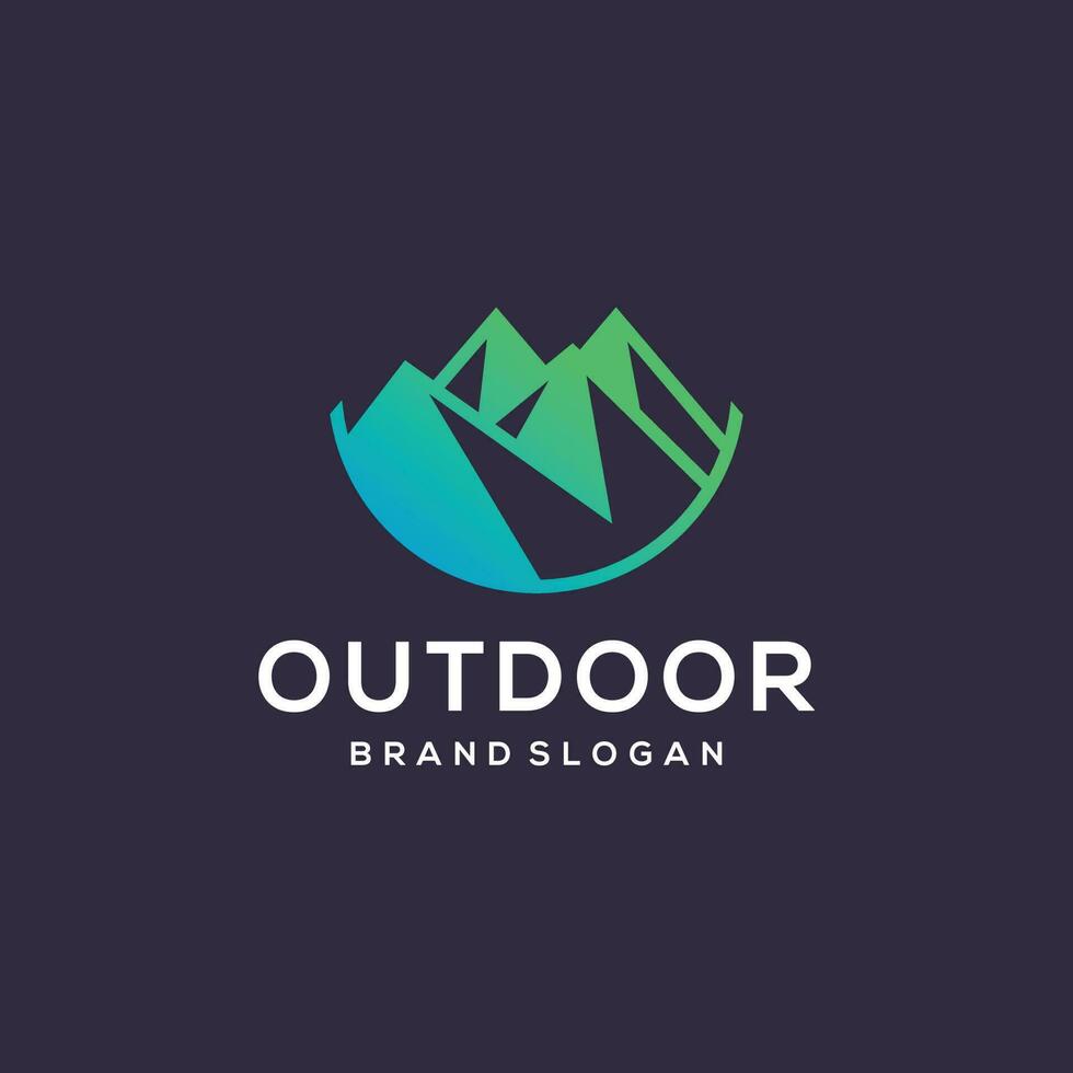 Berg Logo Design Vektor mit modern kreativ Stil