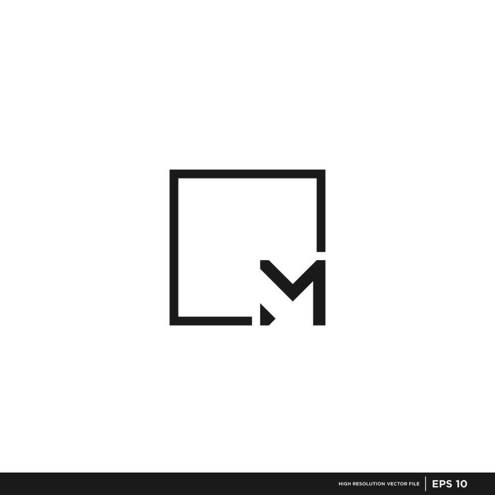 illustration av premie logotyp vektor med de initialer m. lämplig för finansiera, marknadsföring, hört och andra.