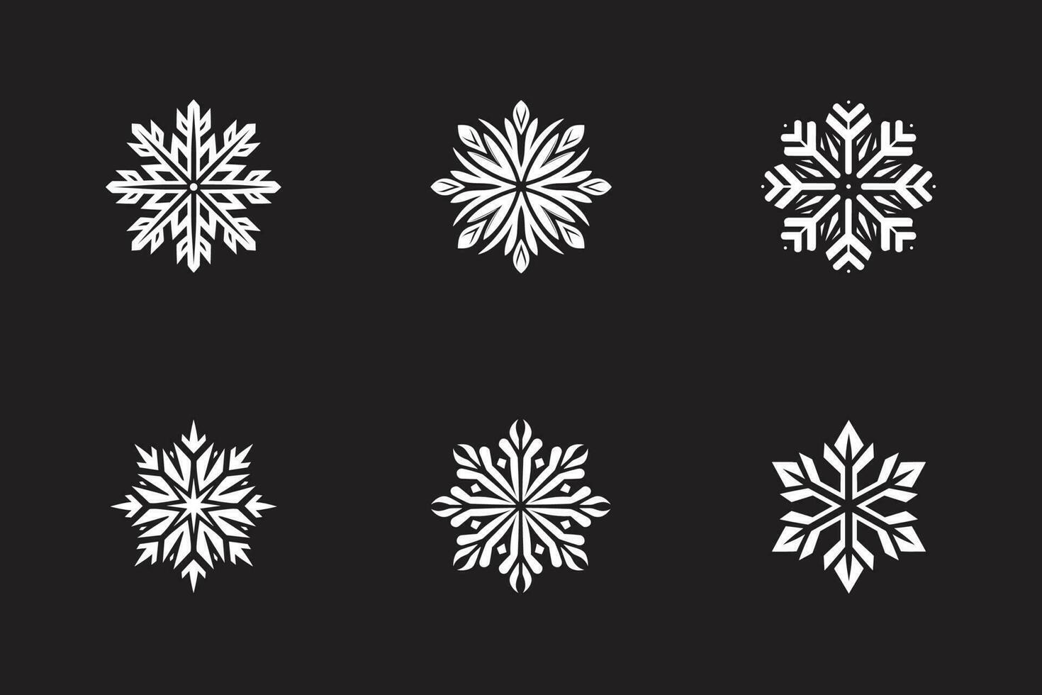 glad jul snöflingor i vit vektor