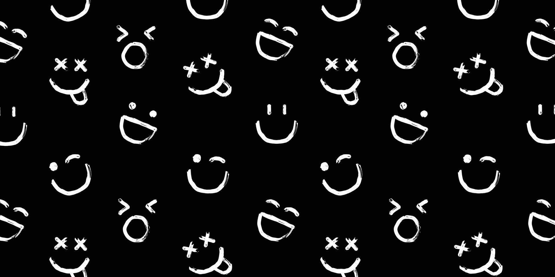 Gesicht Emoticon Muster Hintergrund Design vektor