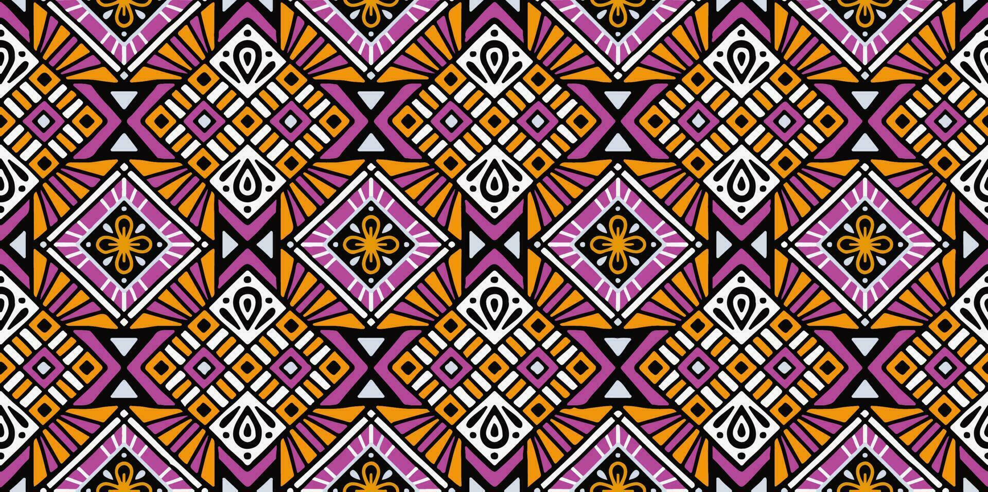 ethnisch einheimisch abstrakt Hintergrund süß Rosa lila geometrisch Stammes- Volk Motiv Arabisch orientalisch einheimisch Muster traditionell Design Teppich Hintergrund Kleidung Stoff Verpackung drucken Batik Volk Vektor