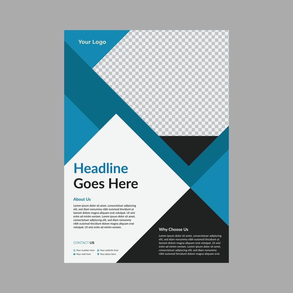 affärsblad broschyr företags layout design vektor