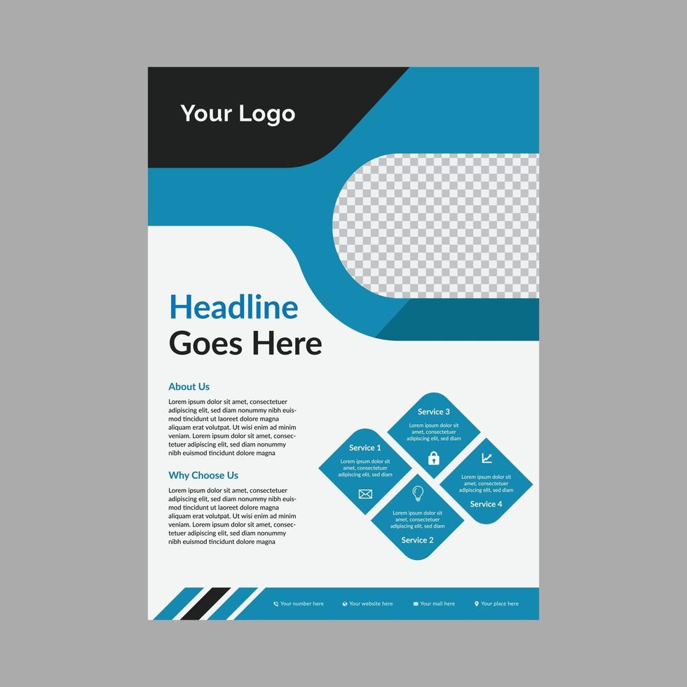 Vektor Flyer Broschüre Vorlage Layout-Design