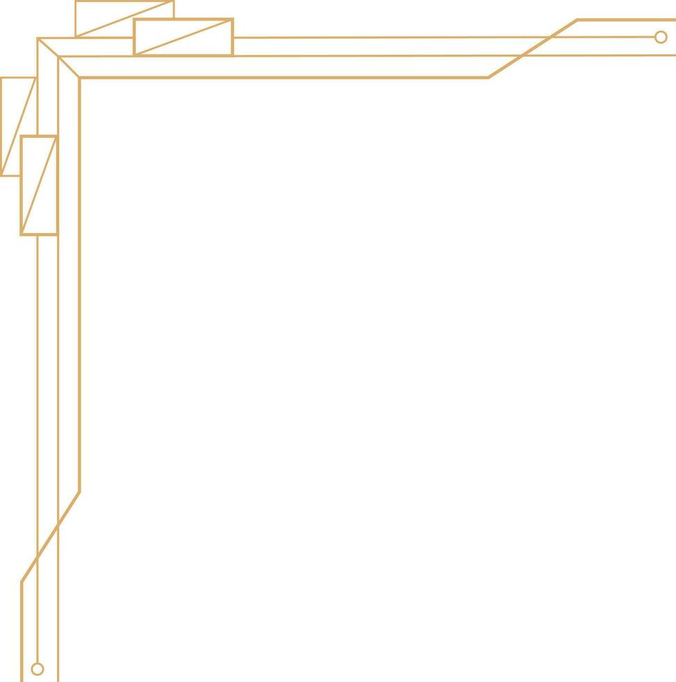 Monoline Kunst Deko Ecke Rand vektor