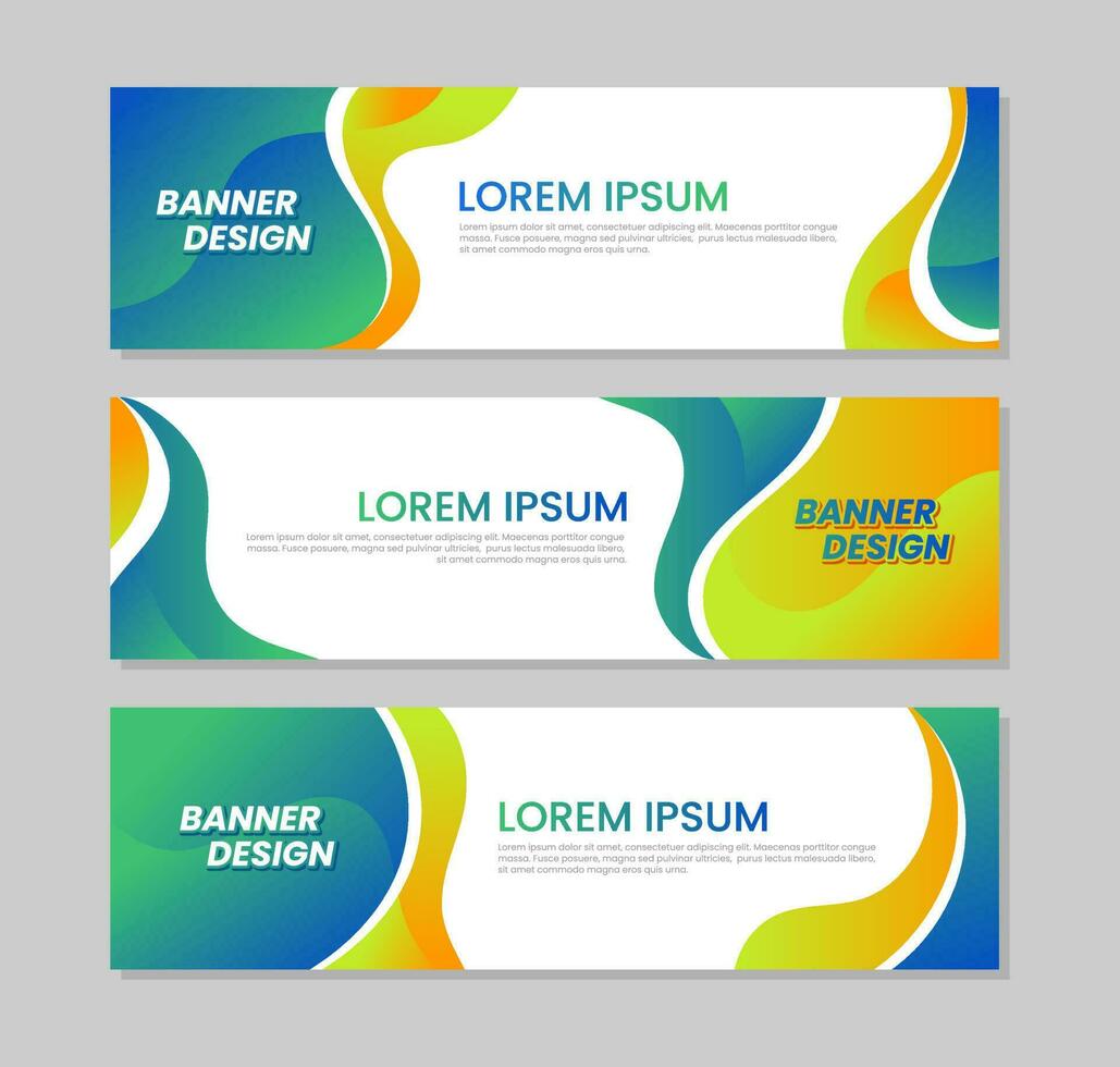 Gradient Banner Vorlage Design Sammlung vektor