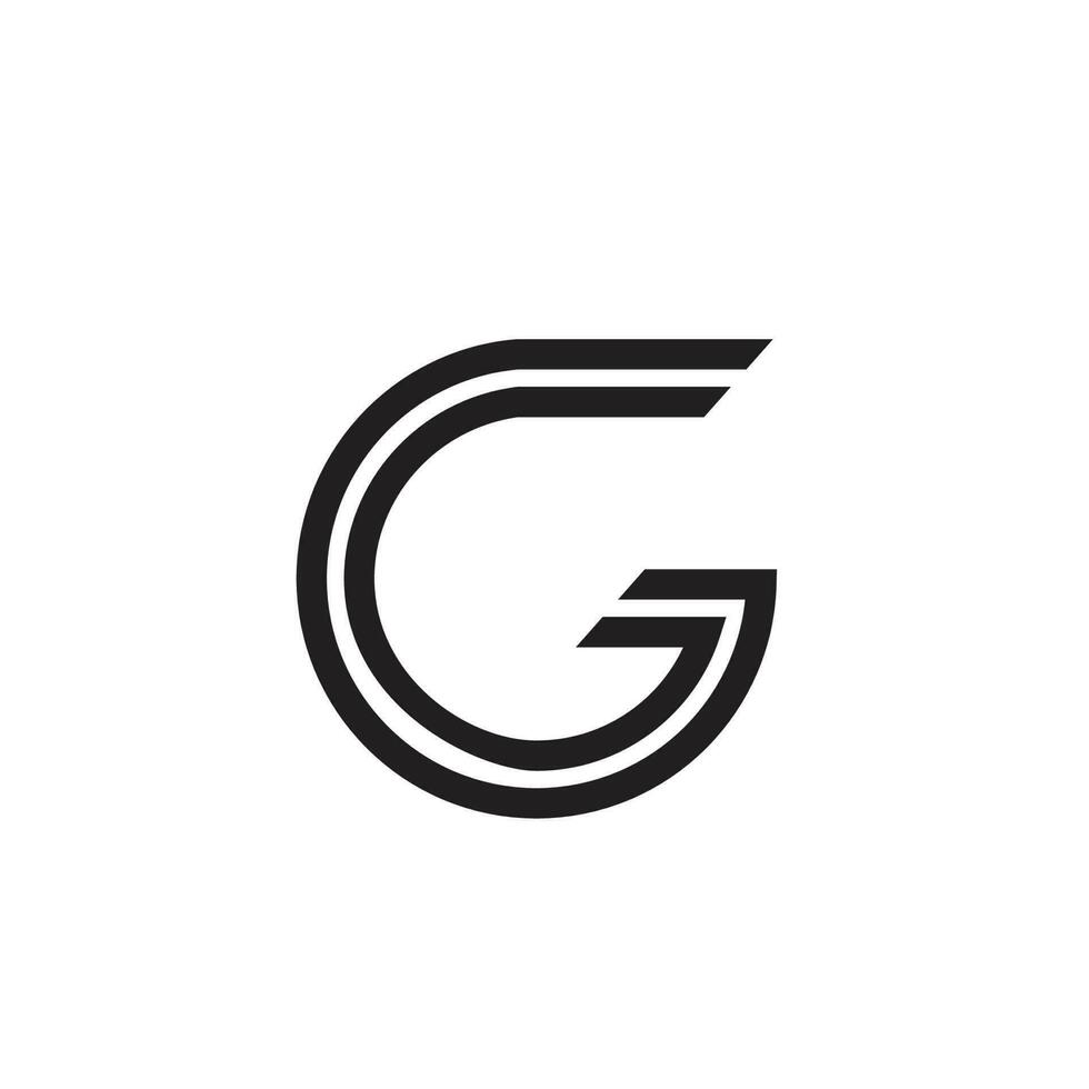 G Logo modern Brief Tehnologie Etikette Vektor elektrisch