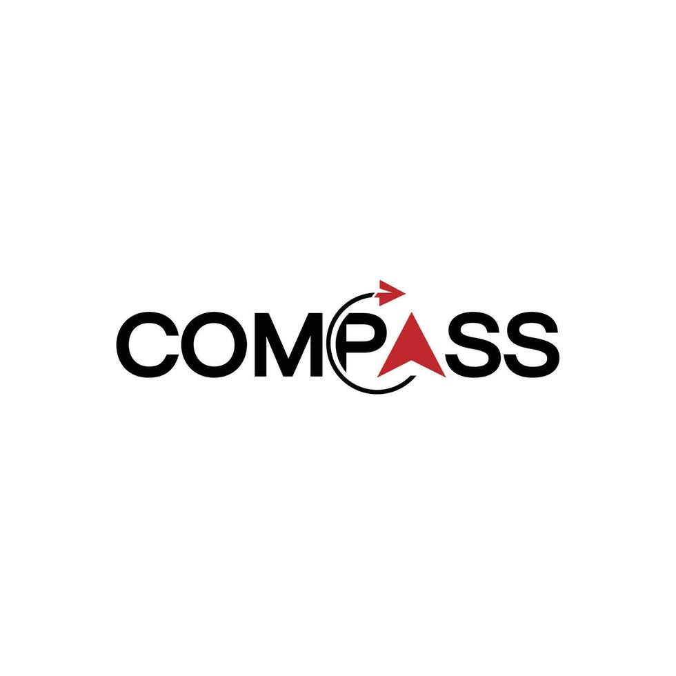 kompass logotyp vektor utomhus- triangel pil teknologi navigatör