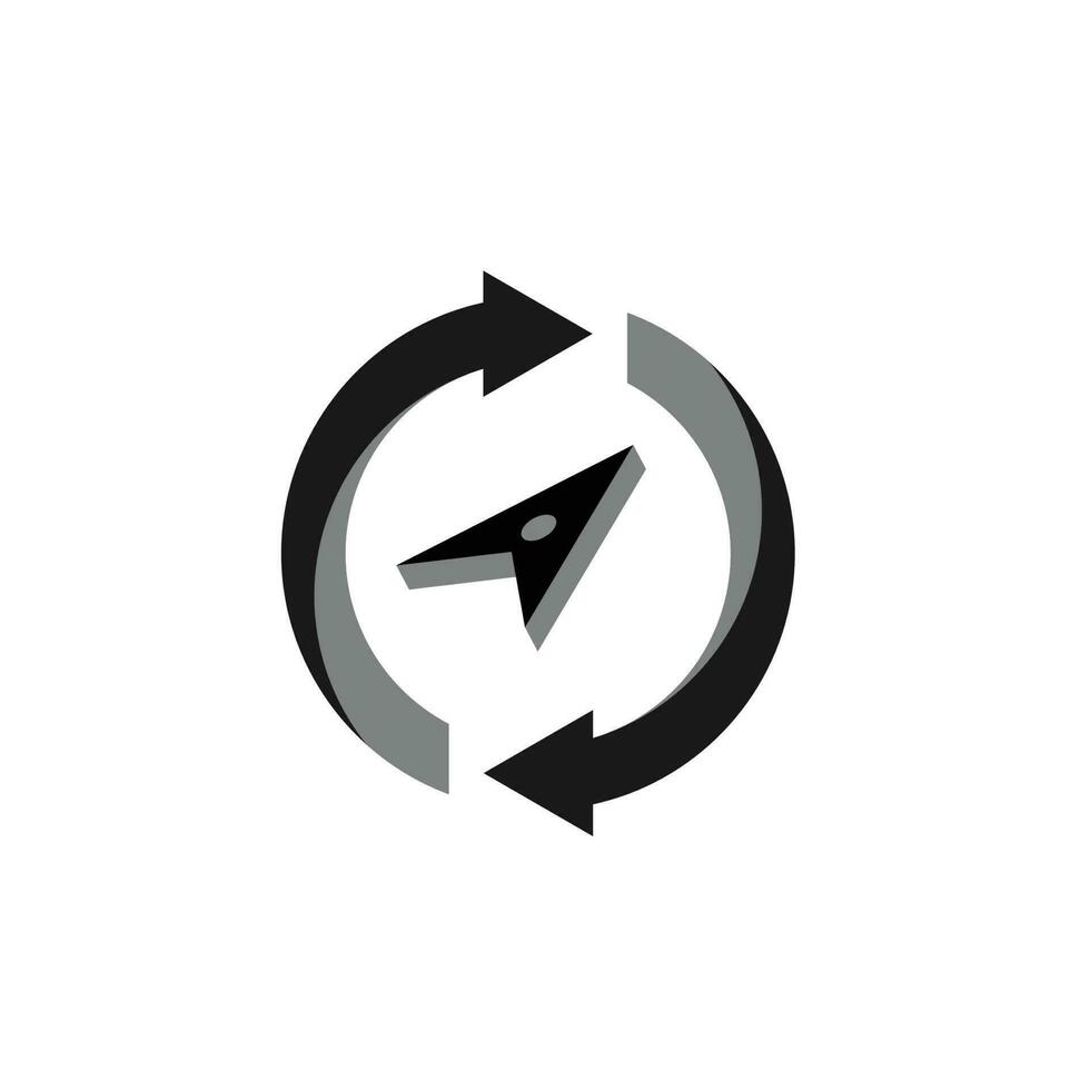 Kompass Logo Vektor draussen Dreieck Pfeil Technologie Navigator