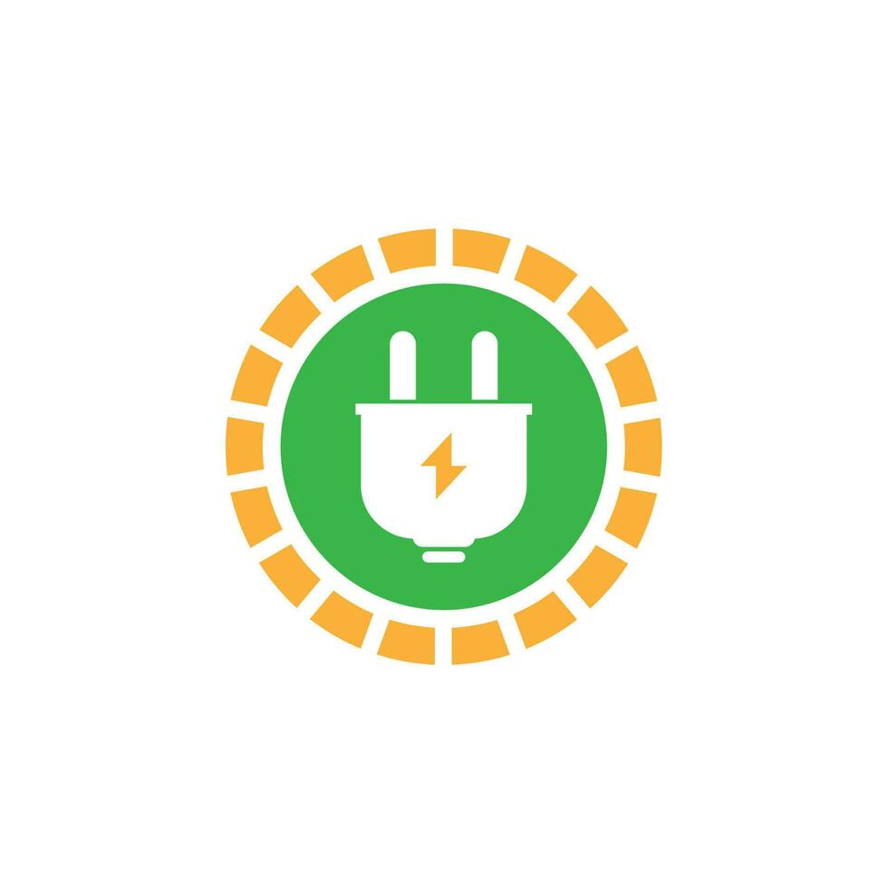 Grün Energie Logo Öko Technologie elektrisch Natur Leistung Vektor Symbol