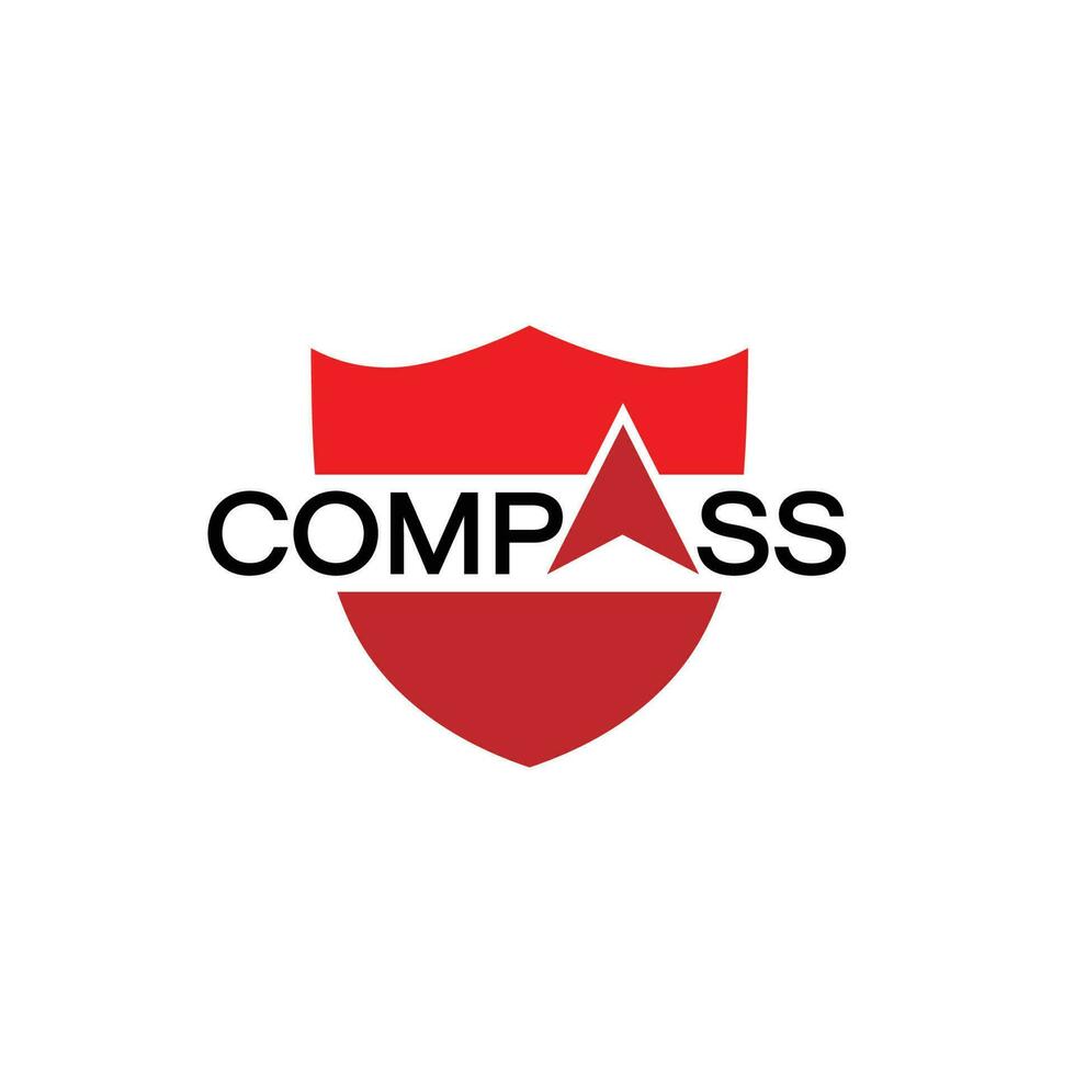 Kompass Logo Vektor draussen Dreieck Pfeil Technologie Navigator