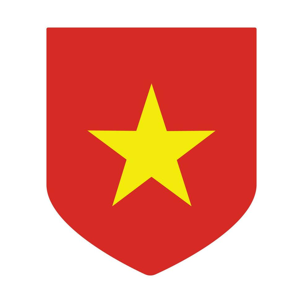 vietnam flagga. flagga av vietnam i form. isolerat vektor