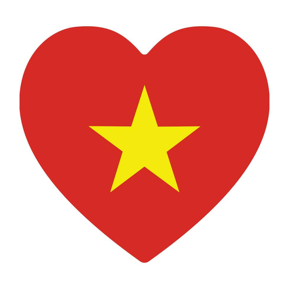 Vietnam Flagge. Flagge von Vietnam im Form. isoliert vektor