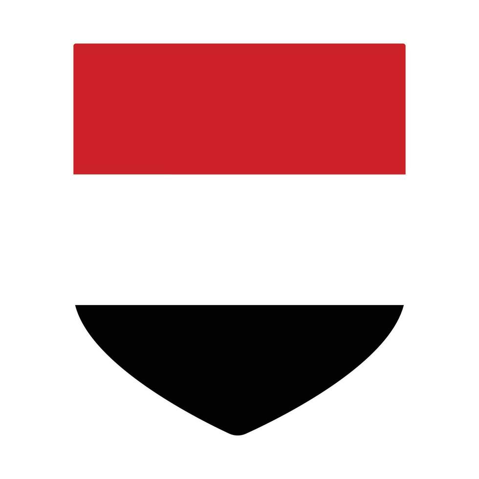 Jemen Flagge. Flagge von Jemen. isoliert vektor