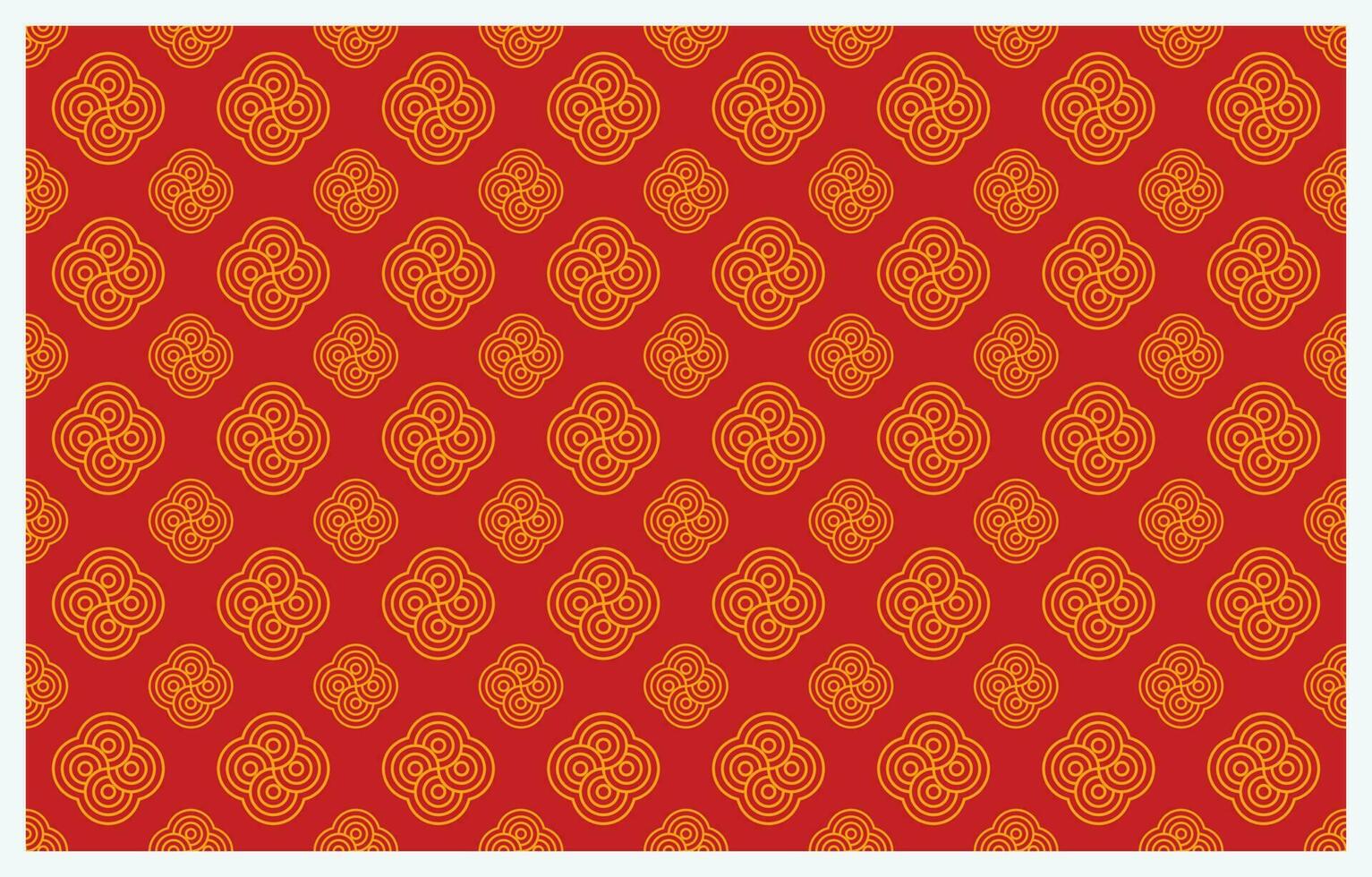 editierbar Gold und rot nahtlos Kreis Muster Hintergrund Vektor