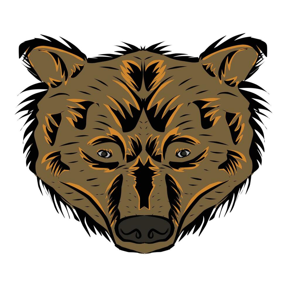 Bild von ein Bären Kopf, geeignet zum Entwerfen T-Shirts, Aufkleber, Plakate und Mehr vektor