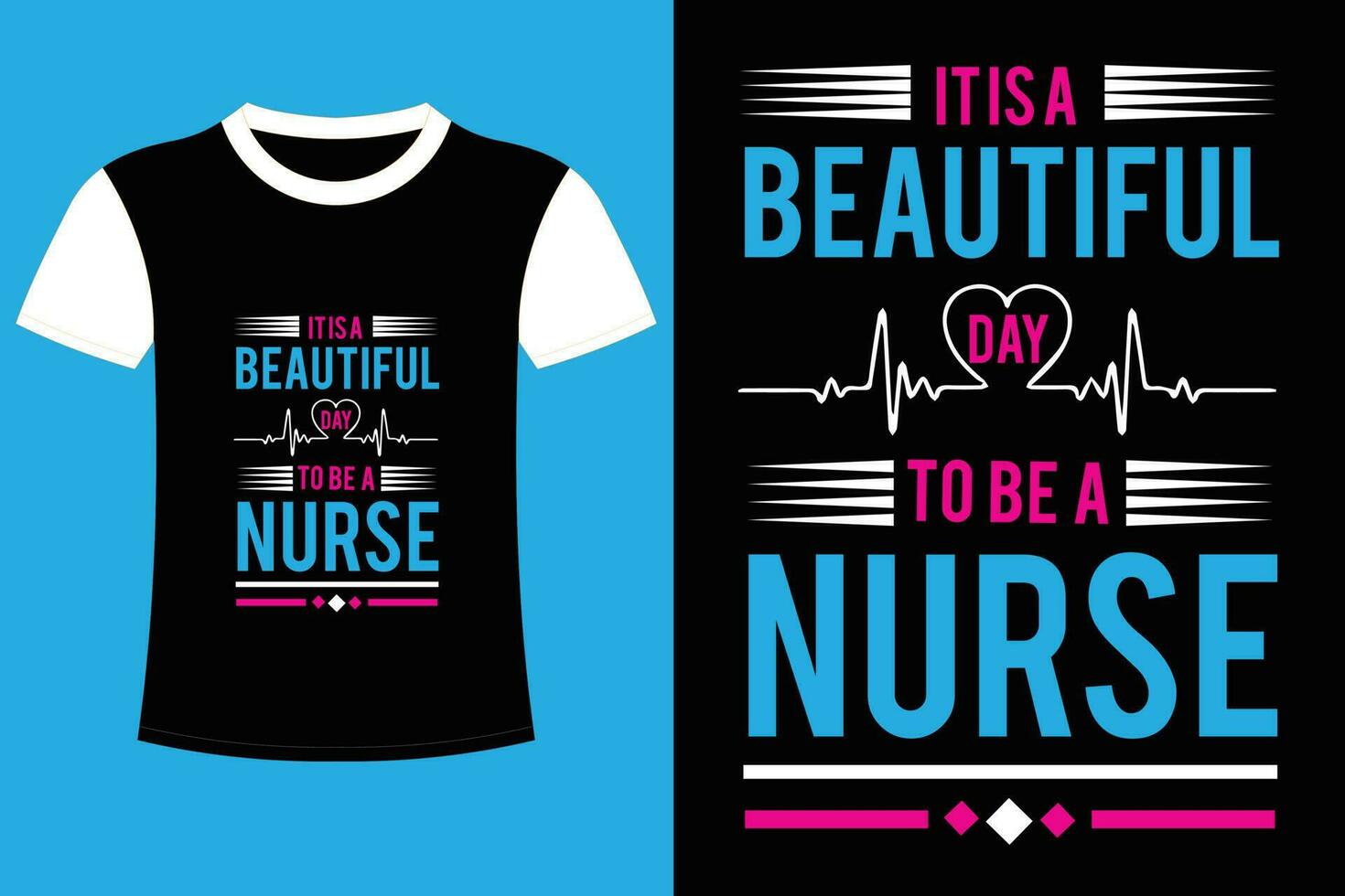 sjuksköterska t-shirt design. vektor