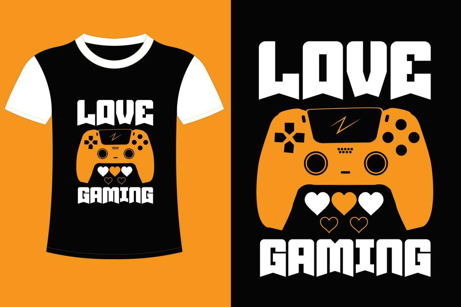 design av t-shirt för gaming. vektor