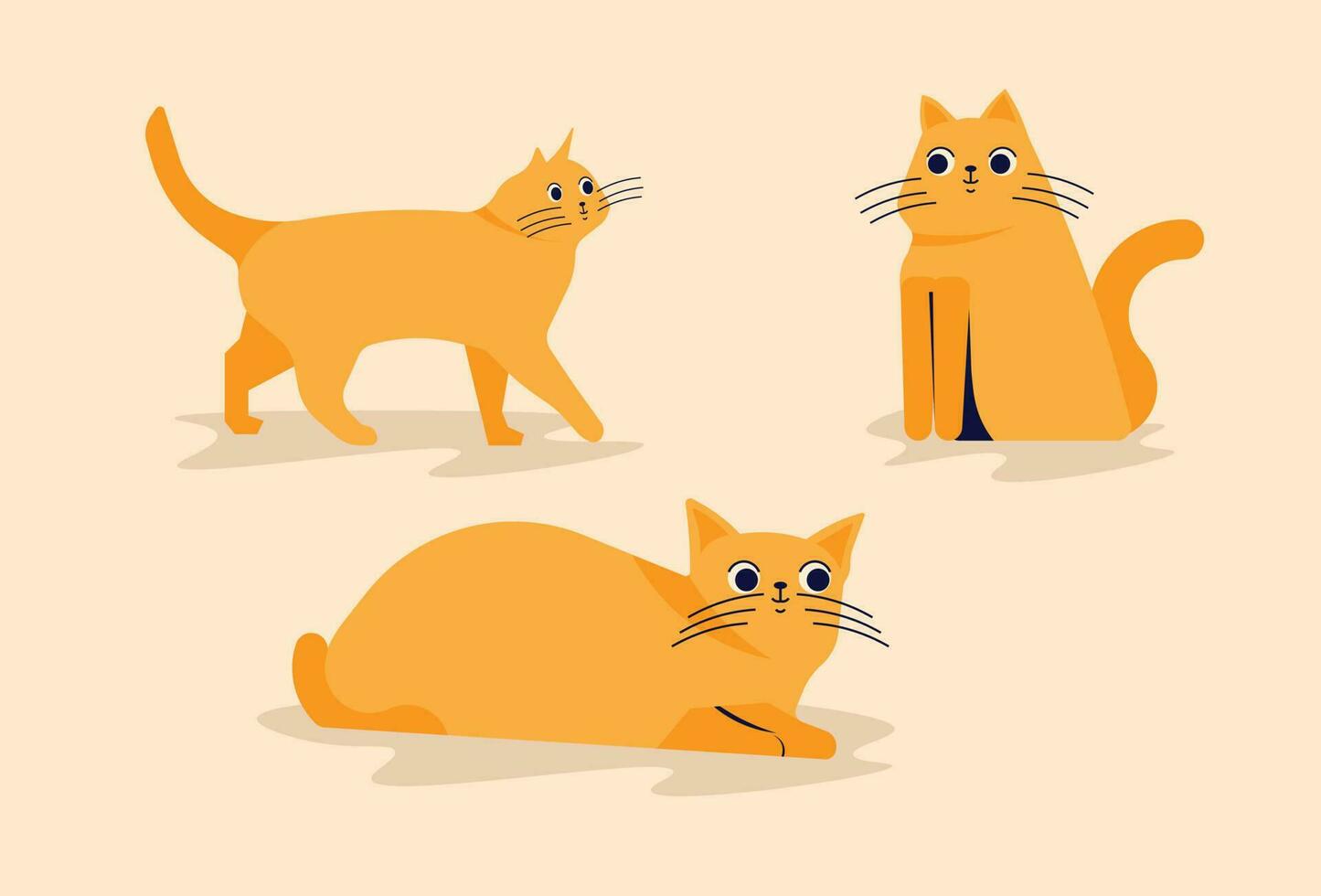 Katzen Illustration eben Design Vektor